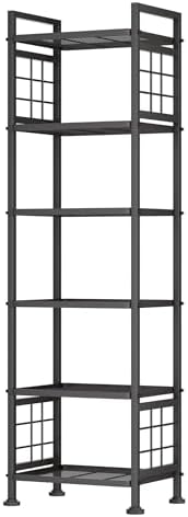GIOTORENT 6-Wire Standing Storage Shelf for Bathroom Organizers and Storage & Laundry Room Organization, Metal Shelving 