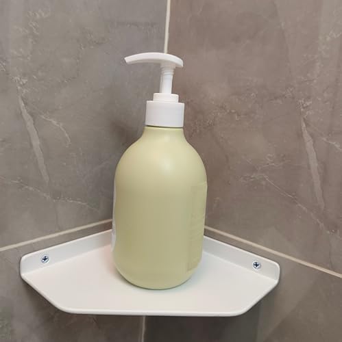 6 Inch White Floating Corner Shelf Wall Mounted, Triangle Decorative Shelf for Home, Bathroom, Phone & Small Items