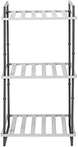 Honey-Can-Do 3-Tier Bookshelf, Book Shelf, Industrial Bookcase, with Steel Frame, for Living Room, Home Office, Bedroom,