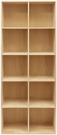 Cube Storage Bookshelf Wooden Storage Open Bookshelf, Multipurpose Display Storage Cabinet Vertical/Horizontal Organizer