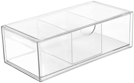Hair Accessories Organizer for Girls, Clear Acrylic Hair Tie Organizer, or Headband, bows，Cute Small Stackable Storage D