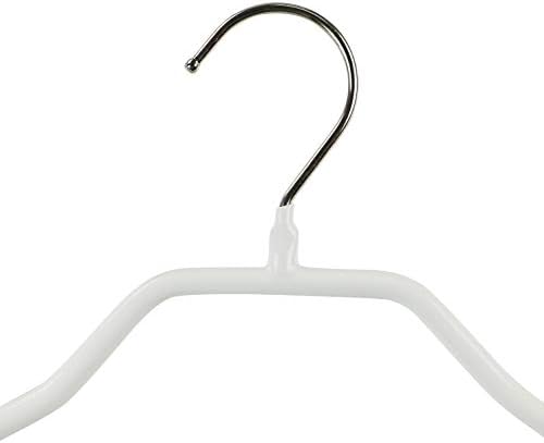 Mawa by Reston Lloyd BodyForm Series Non-Slip Space-Saving Clothes Hanger with Bar For Pants, 16 1/2", Style 42/LS, Set of 2, White