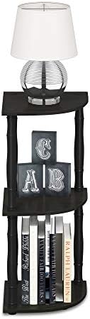 Furinno Turn-N-Tube 3-Tier Corner Display Rack Multipurpose Shelving Unit with Classic Tube, Espresso/Black