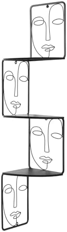 Corner Shelf, Wall Mounted Face Sculpture Display Shelf with Philosophical Art Design for Living Room Decor, Wall Corner