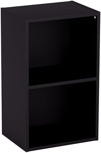 Vida Designs Oxford 2 Tier Bookcase Shelf Wooden Black Living Room