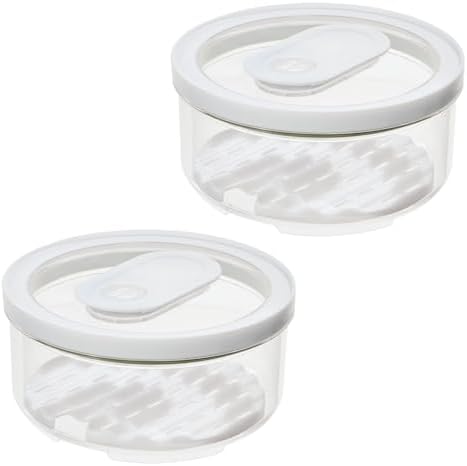 iDesign Small Round Fridge Produce Bin - Set of 2 - Clear