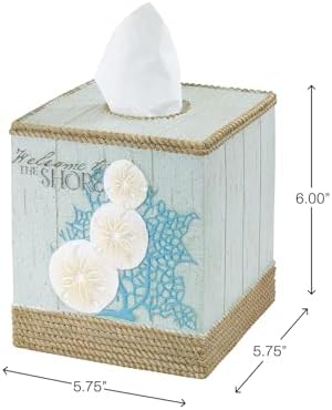 Avanti Linens - Tissue Box Cover, Standard Size Tissue Holder for Home
