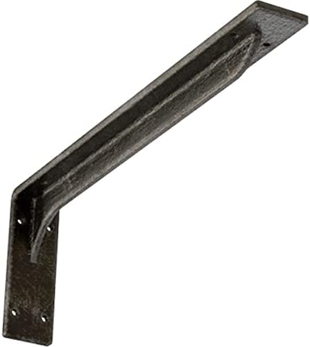 2" W x 18" D x 6 1/2" H Embrey Steel Bracket, Antiqued Warm Silver