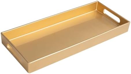 MAONAME Golde Bathroom Tray, Rectangular Toilet Tank Trays with Handles