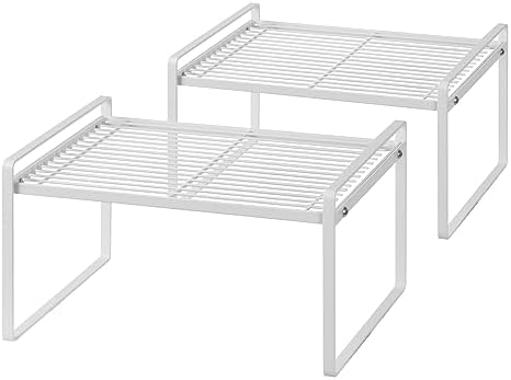Shantton Cabinet Shelf Organizer, Pantry Shelf Rack, White 13.1x10.6x7.3