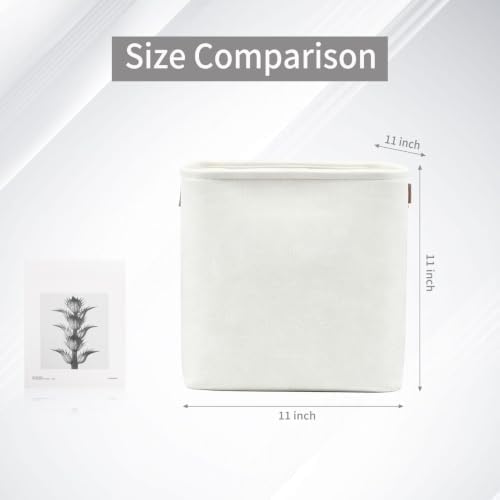 Bagnizer Collapsible Fabric Storage Cubes 11x11 Cube Storage Bins, 4 Pack Closet Baskets Box with Handles for Organizing