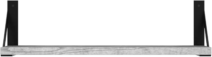 Forbena Grey Floating Shelves for Wall Decor Set of 3, Floating Book Shelves for Bedroom Living Room Classroom Library Office, Wall Mounted Shelf for Kids Room Christmas Decor (Rustic Gray)