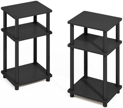 Furinno Turn-N-Tube Storage Shelves, Stackable Standing Shelf, Open Corner Shelf, for Organization and Storage, Living R
