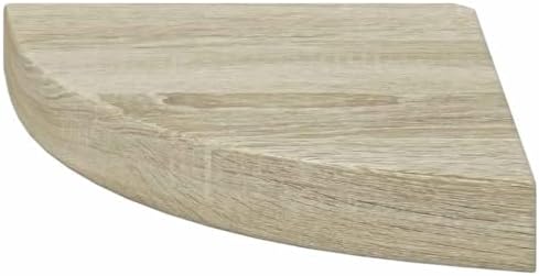 vidaXL Floating Corner Shelf Oak 9.8"x9.8"x1.5" MDF