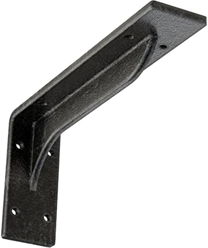 2" W x 10" D x 4 3/4" H Embrey Steel Bracket, Antiqued Silver