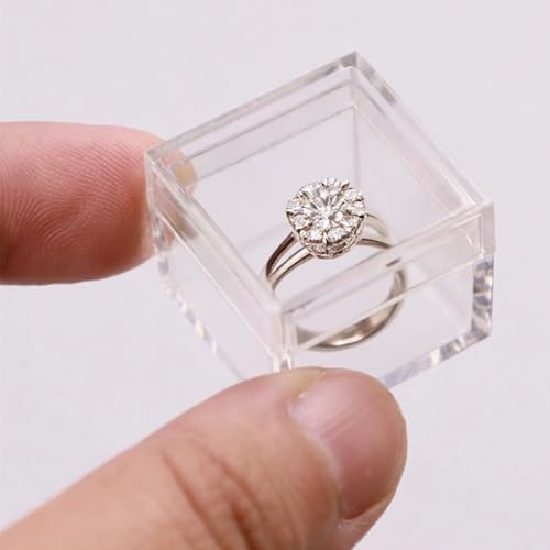 KissYou 12-Pack Mini Acrylic Square Cube Candy Box, 1.18x1.18x0.86 Inch