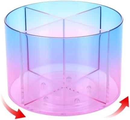 Drink Packet Organizer, Lazy Susan Gradient Drink Mix Organizer, Acrylic Water Drink Packet Holder with 4 Compartments f