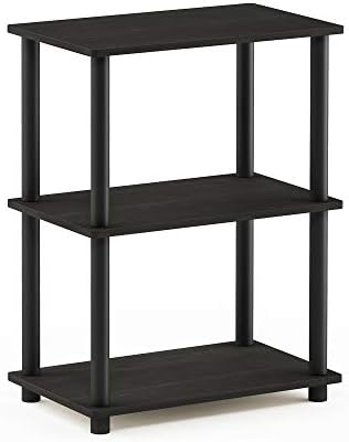 Furinno TURN-N-TUBE Storage Shelves, 3-Tier Book Shelf, Corner Shelf, Toolless Open Shelves, for Organization and Storag