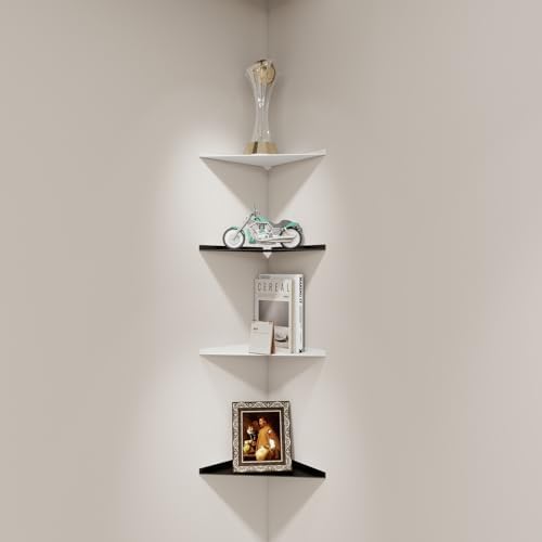 Corner Shelf, 3.0mm Aluminum Alloy Corner Shelf Wall Mounted, for Bathrooms,Offices, Bedrooms,Kitchens,Dorm Rooms and Li
