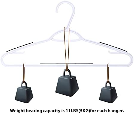Plastic Clothes Hangers 30 Pack, Hangers with Grip Black