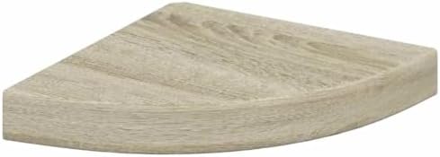 vidaXL Floating Corner Shelf Oak 9.8"x9.8"x1.5" MDF