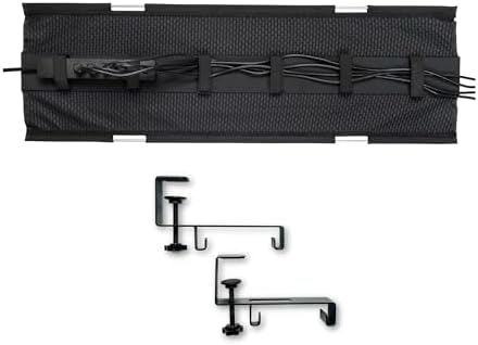 Perfect POSTURE Cable Management Tray Clamp Mounted Desk Organizer - 38"