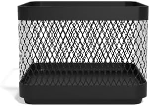 TRU RED Small Stackable Wire Mesh Accessory Holder, Matte Black