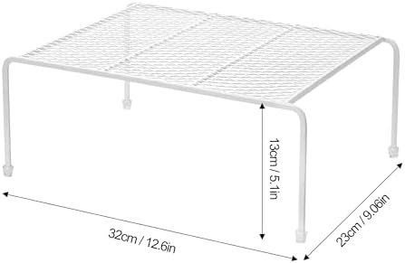 Lonian Kitchen Cupboard Organiser Wire Rack, White, 2-Pack