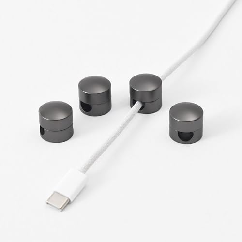 BRIGHTTIA Cable Clips - Cord Management Brass Buttons - Multipurpose Wire Holder Organizer System for Home, Office, Dorm