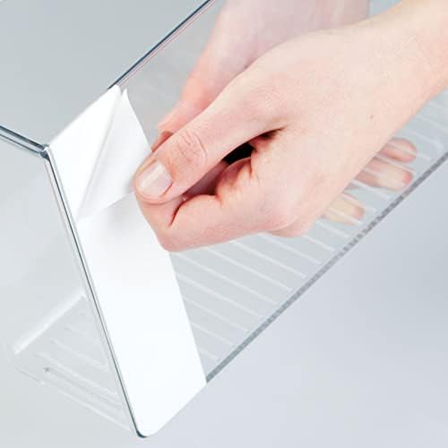 mDesign Plastic Adhesive Mount Storage Organizer Container for Kitchen or Pantry Wall Organization - Space Saving Holder