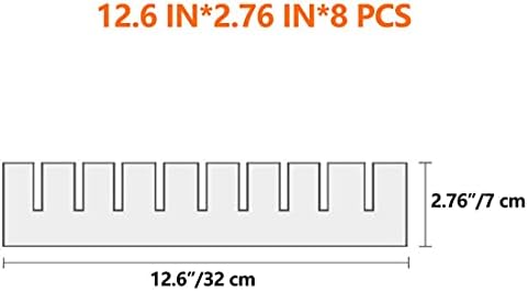 8Pcs Drawer Dividers, 12.6" x 2.76", Thick, DIY Organizer Separator, Large Adjustable Dresser Drawer Organizer for Cloth