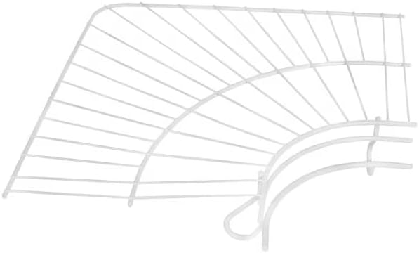 Rubbermaid Commercial Products Wire Shelving, 12-Inch, White, Closet Organizer and Storage, Floating Corner Shelves/Clot