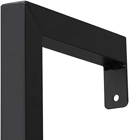 ZenStyle 5-Shelf Wood Ladder Bookcase, Industrial Wall Mount Ladder Bookshelf with Black Metal Frame, Vintage Brown/Blac