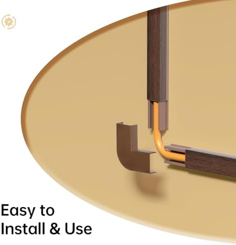 Delamu Cord Hider, 85in Cord Covers for 1 Wire on Wall, One-Cord Cable Hider, Easy Mount Wire Hiders Wire Covers for TV 