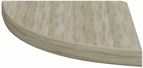 vidaXL Floating Corner Shelf in Oak Finish | Honeycomb MDF and Metal Construction | Wall-Mounted | Easy Installation | I