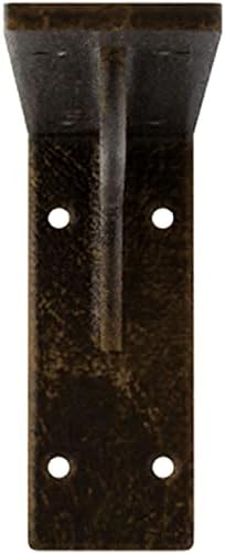 Ekena Millwork BKTM02X12X05EBABS Steel Bracket Embrey, 2" W x 12" D x 5 1/4" H, Antiqued Brass
