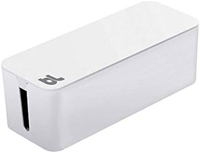 Bluelounge CableBox Cable and Cord Management System - Set of 1 Large and 1 Mini Box - White
