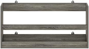 Furinno Hermite Multipurpose Wall Mounting Storage Shelf, French Oak