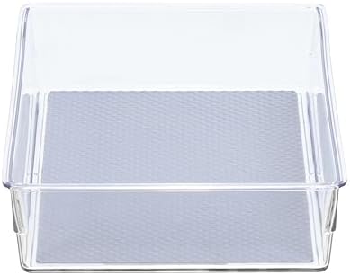 Glad Drawer Organizer Bin, 9x6 - Heavy Duty Clear Plastic Storage Tray for Junk Drawers, Kitchen Utensils, Bathroom Vanity, and Organizing Pantry - BPA Free, Food Safe, Non Slip, 9x6 (Pack of 6)