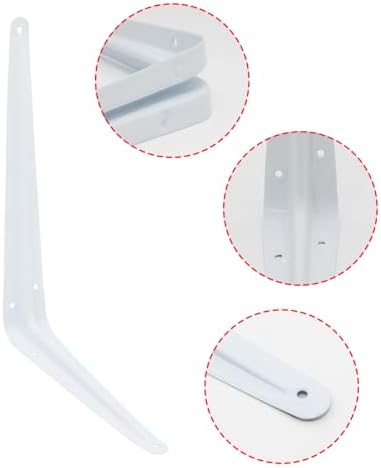 24Pcs 12 x 10 Inch White Shelf Brackets, L Brackets