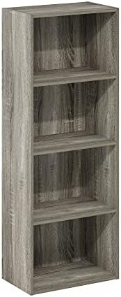 4-Tier Bookshelf, Cube Bookcase, Book Shelf, Cube Storage Organizer with Open Shelf, 9.3 x 15.6 x 41.7, for Home Office,