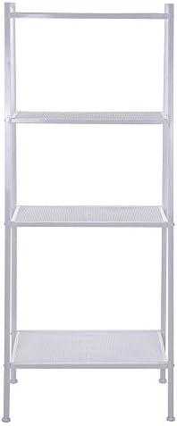 Yescom 4 Tier Metal Ladder Shelf Bookshelf Bookcase Leaning Storage Rack A Frame Corner Display Plant Vertical White