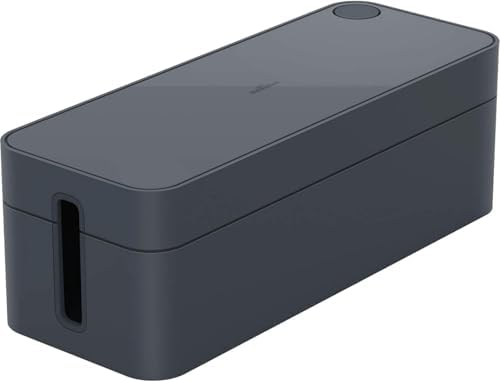 Durable, Cable Management Box Organizer, Graphite, Large