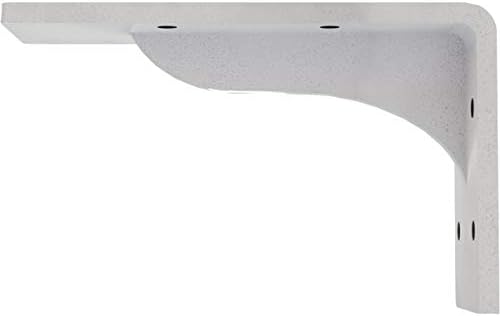 Ekena Millwork BKTM02X06X03EBHWH Steel Bracket Embrey, 2" W x 6" D x 3 3/4" H, Hammered White