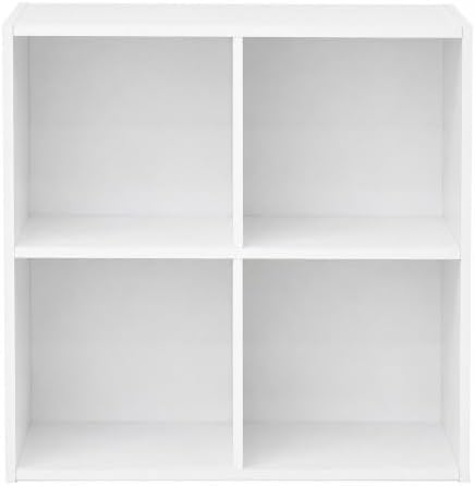 KB Designs - 4-Cube Bookcase, Unit Shelf, Storage Organizer, White