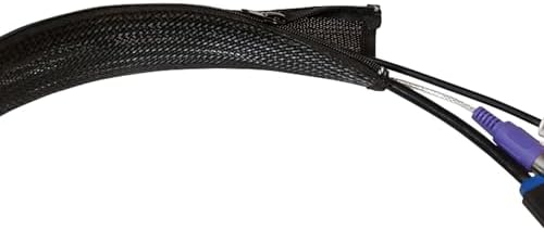 LogiLink KAB0048 1 m Flexible Cable Protection with Zipper (1m Long - 50 mm Wide)