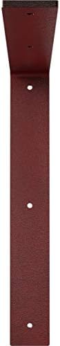 2"W x 14"D x 14"H Hamilton Steel Bracket, Hammered Bright Red