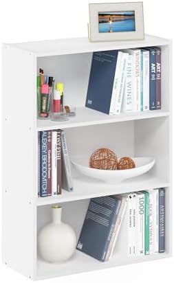 3-Tier Book Shelf, Storage Organizer, Bookshelf, Bookcase with Open Shelf, 9.7 x 23.7 x 31.5, for Living Room, Home Offi