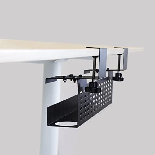 AEONS Under Desk Cable Management Tray Wire Cord Organizer Removable C Clamp Mount No Drill Computer Cord Raceway and Mo