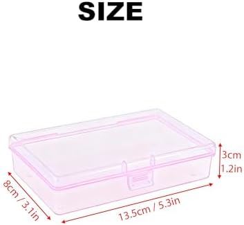 LJY 12 Pink Rectangular Plastic Boxes, 5.3 x 3.1 x 1.2 in for Card Making